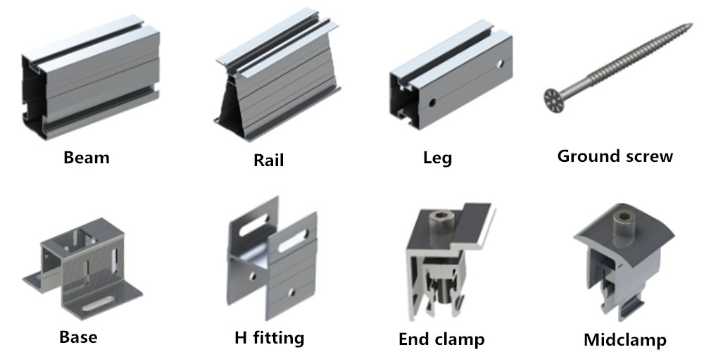 Ground solar mounting brackets