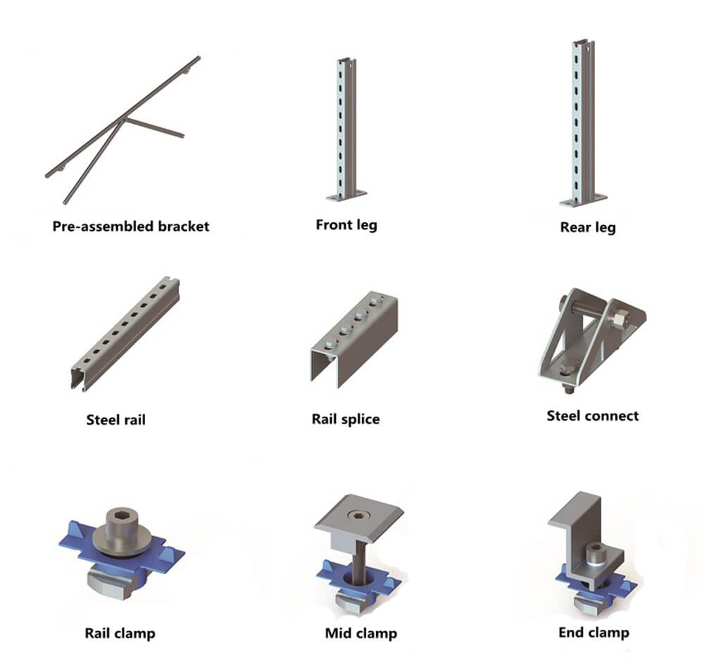 Steel solar structure